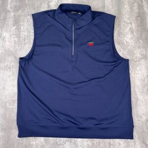 Dunning Golf Vest Men's XL Blue Full Zip Performance Outerwear Cherry Hills